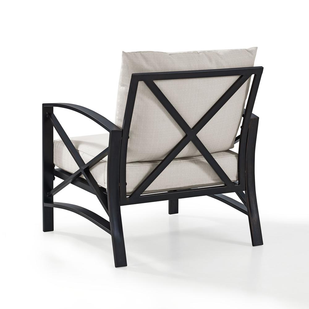 Kaplan Outdoor Metal Armchair Oatmeal/Oil Rubbed Bronze. Picture 8