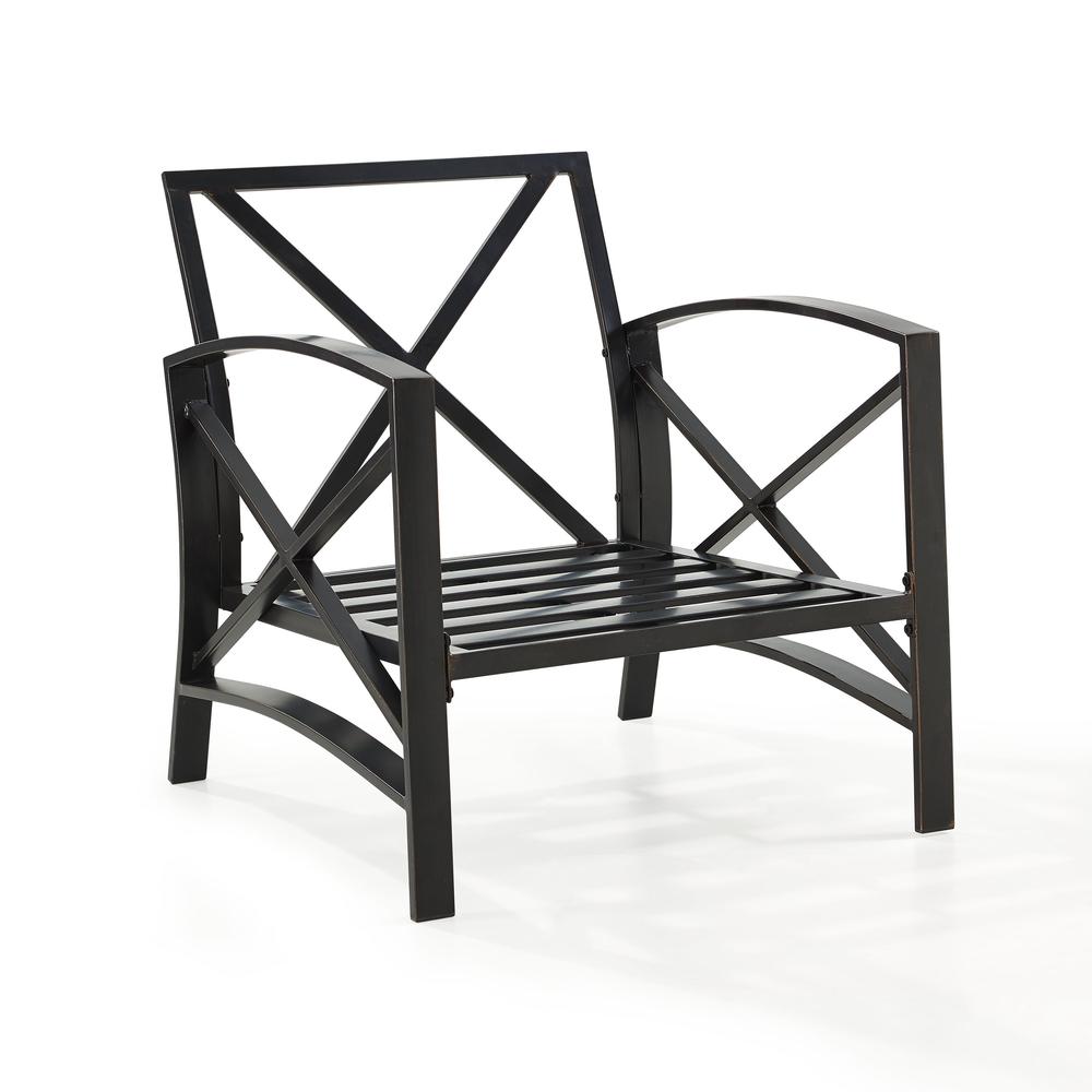 Kaplan Outdoor Metal Armchair Oatmeal/Oil Rubbed Bronze. Picture 9