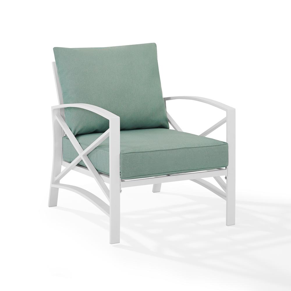 Kaplan Outdoor Metal Armchair Mist/White. Picture 6