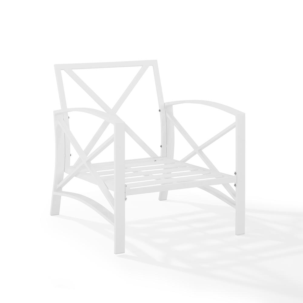 Kaplan Outdoor Metal Armchair Mist/White. Picture 7