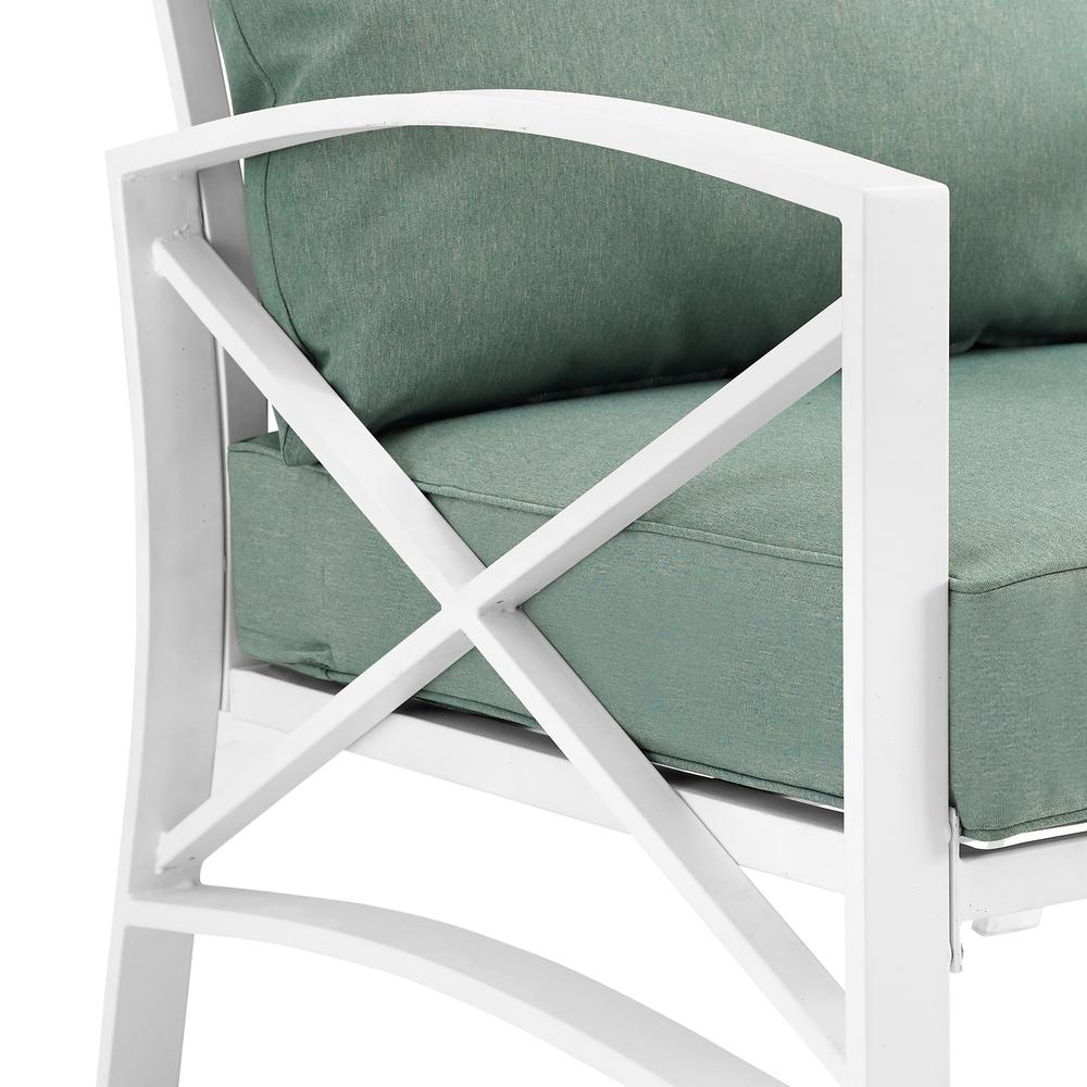 Kaplan Outdoor Metal Armchair Mist/White. Picture 11