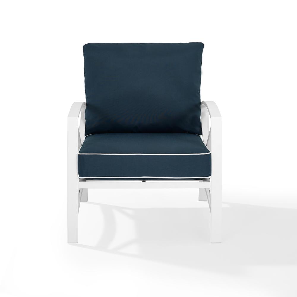 Kaplan Arm Chair Navy/White. Picture 1