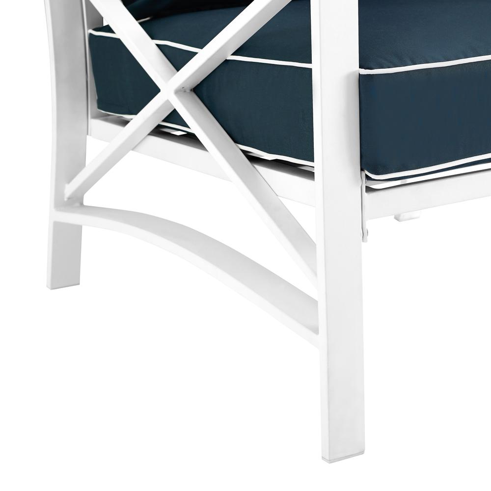 Kaplan Arm Chair Navy/White. Picture 10