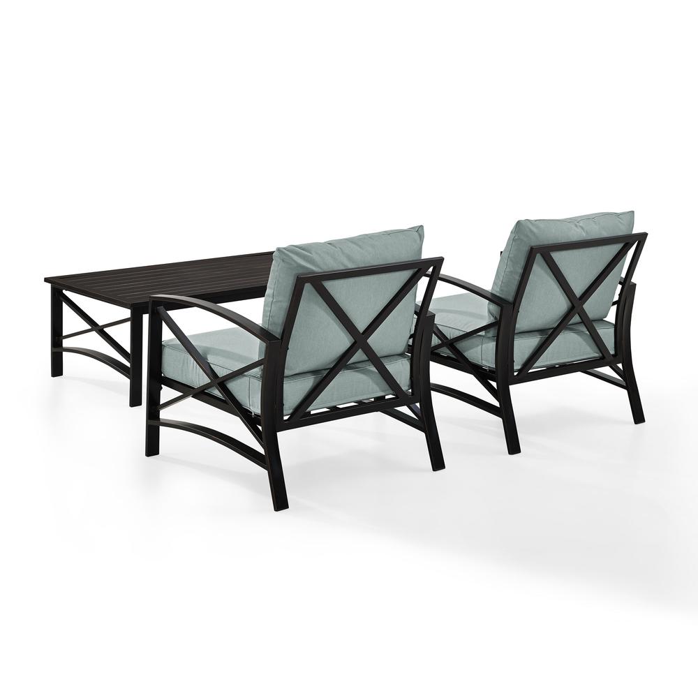 Kaplan 3Pc Outdoor Chat Set Mist/Oil Rubbed Bronze - 2 Chairs, Coffee Table. Picture 7