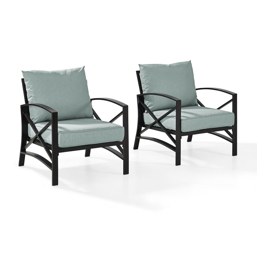 Kaplan 2Pc Outdoor Chair Set Mist/Oil Rubbed Bronze - 2 Chairs. Picture 1
