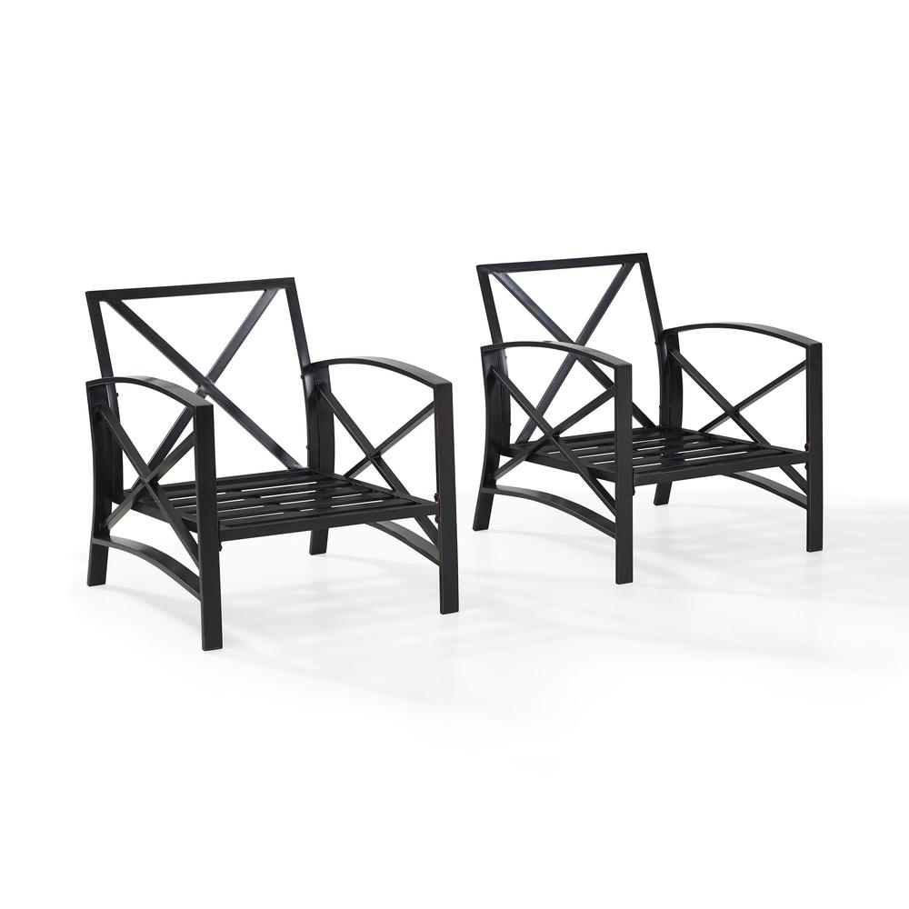 Kaplan 2Pc Outdoor Metal Armchair Set Mist/Oil Rubbed Bronze - 2 Chairs. Picture 8