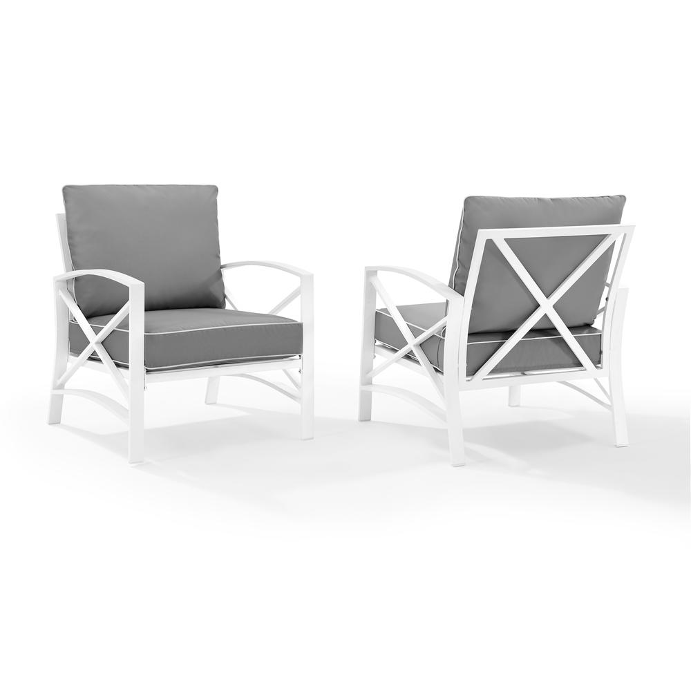 Kaplan 2Pc Outdoor Chair Set Gray/White - 2 Chairs. Picture 7