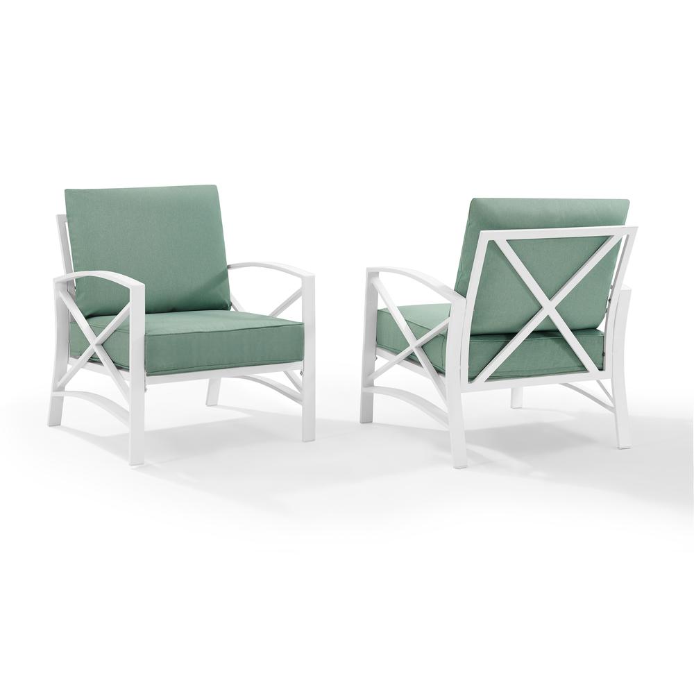 Kaplan 2Pc Outdoor Metal Armchair Set Mist/White - 2 Chairs. Picture 7