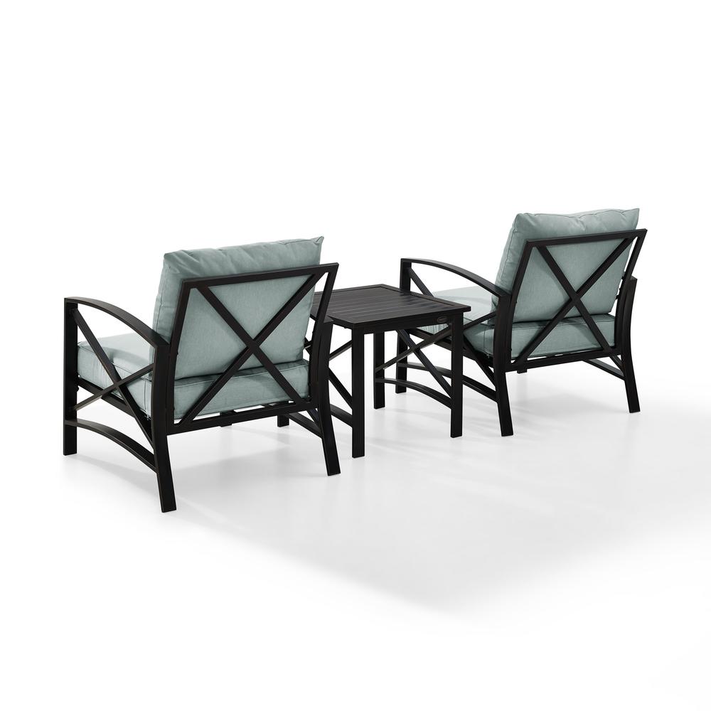 Kaplan 3Pc Outdoor Chat Set Mist/Oil Rubbed Bronze - 2 Chairs, Side Table. Picture 7