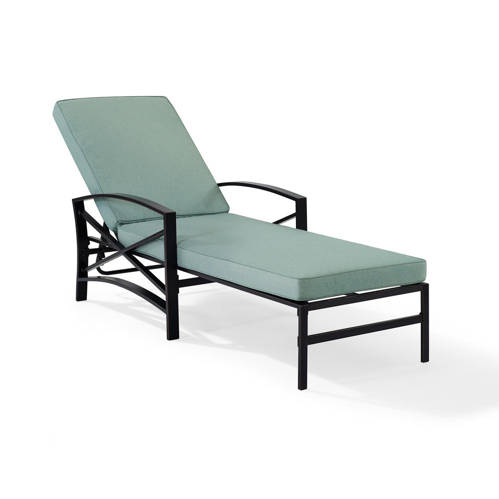 Kaplan Chaise Lounge Mist/Oil Rubbed Bronze. Picture 1