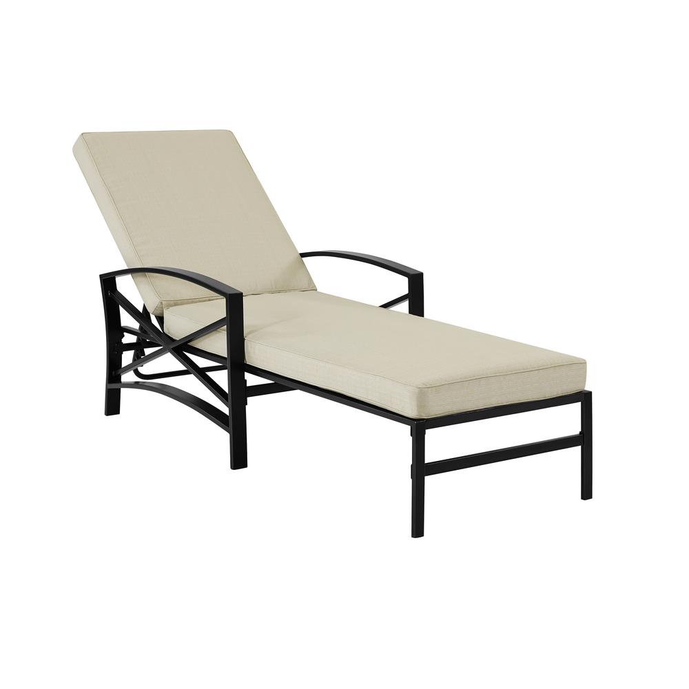 Kaplan Chaise Lounge Oatmeal/Oil Rubbed Bronze. Picture 5