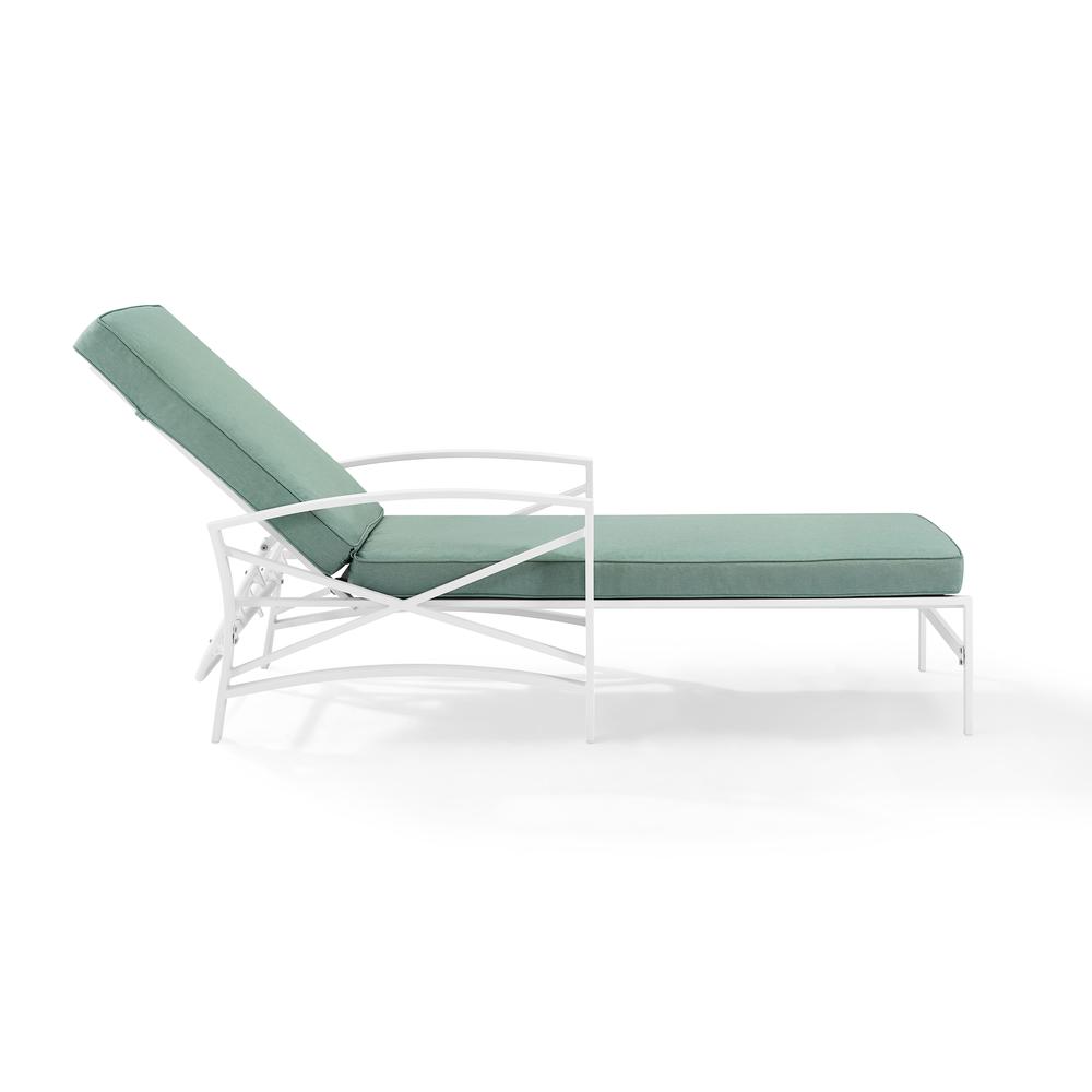 Kaplan Outdoor Metal Chaise Lounge Mist/White. Picture 8