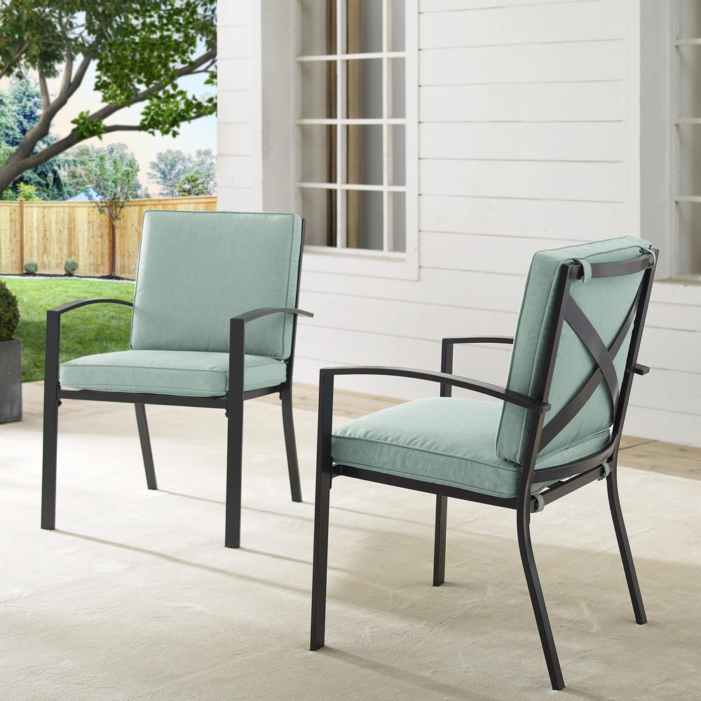 Kaplan 2Pc Outdoor Metal Dining Chair Set Mist/Oil Rubbed Bronze - 2 Chairs. Picture 2
