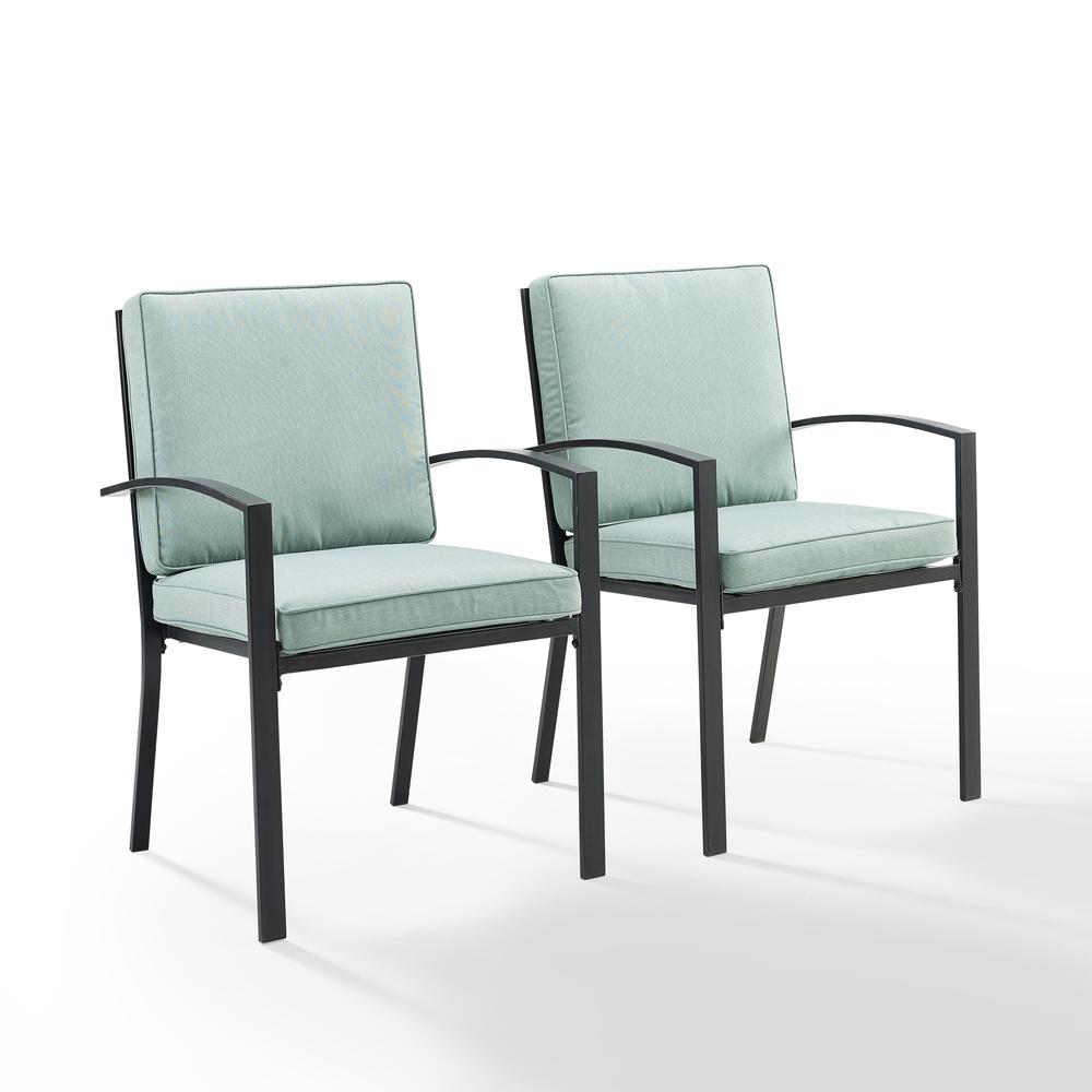 Kaplan 2Pc Outdoor Metal Dining Chair Set Mist/Oil Rubbed Bronze - 2 Chairs. Picture 8