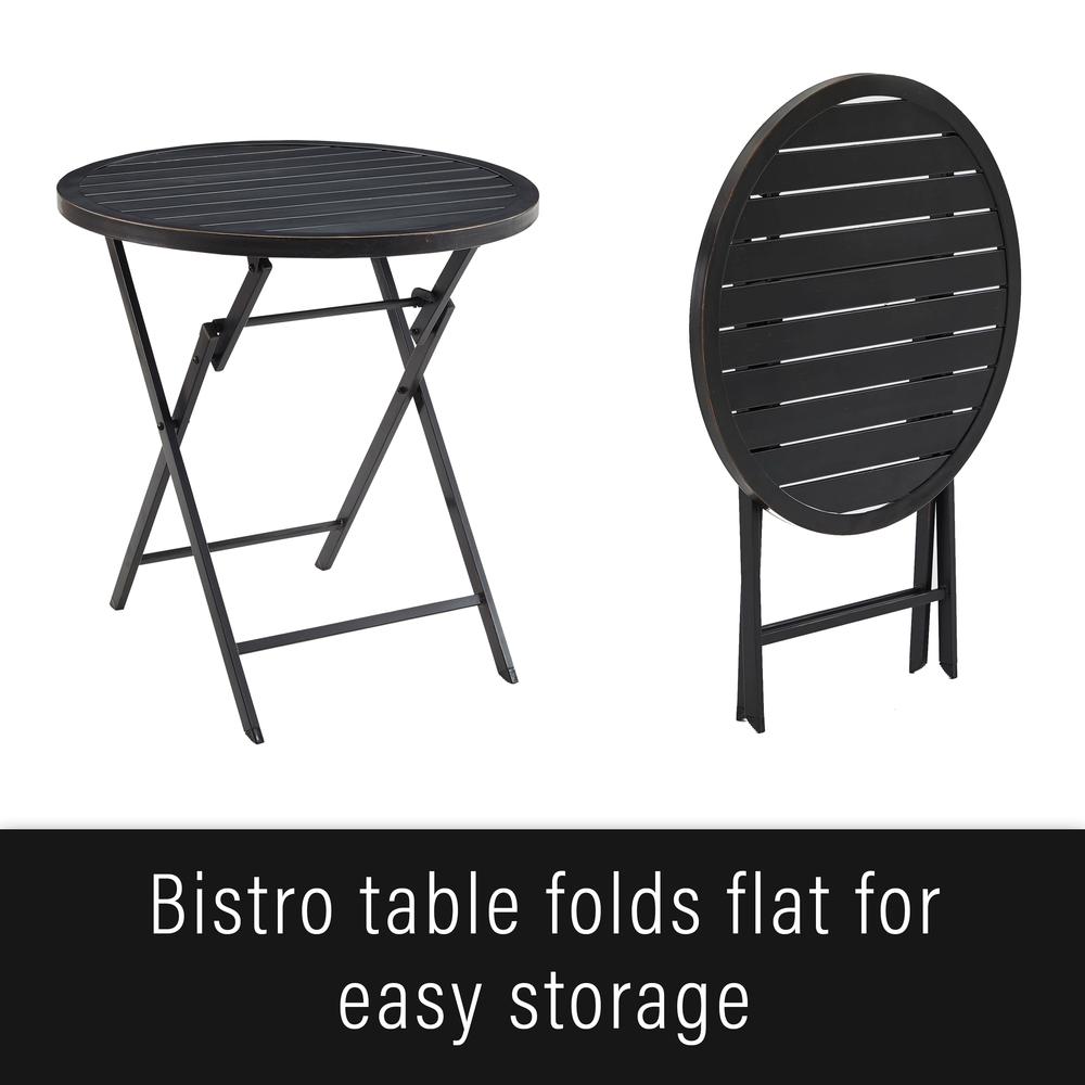 Kaplan 3Pc Outdoor Metal Bistro Set Mist/Oil Rubbed Bronze - Bistro Table & 2 Chairs. Picture 3