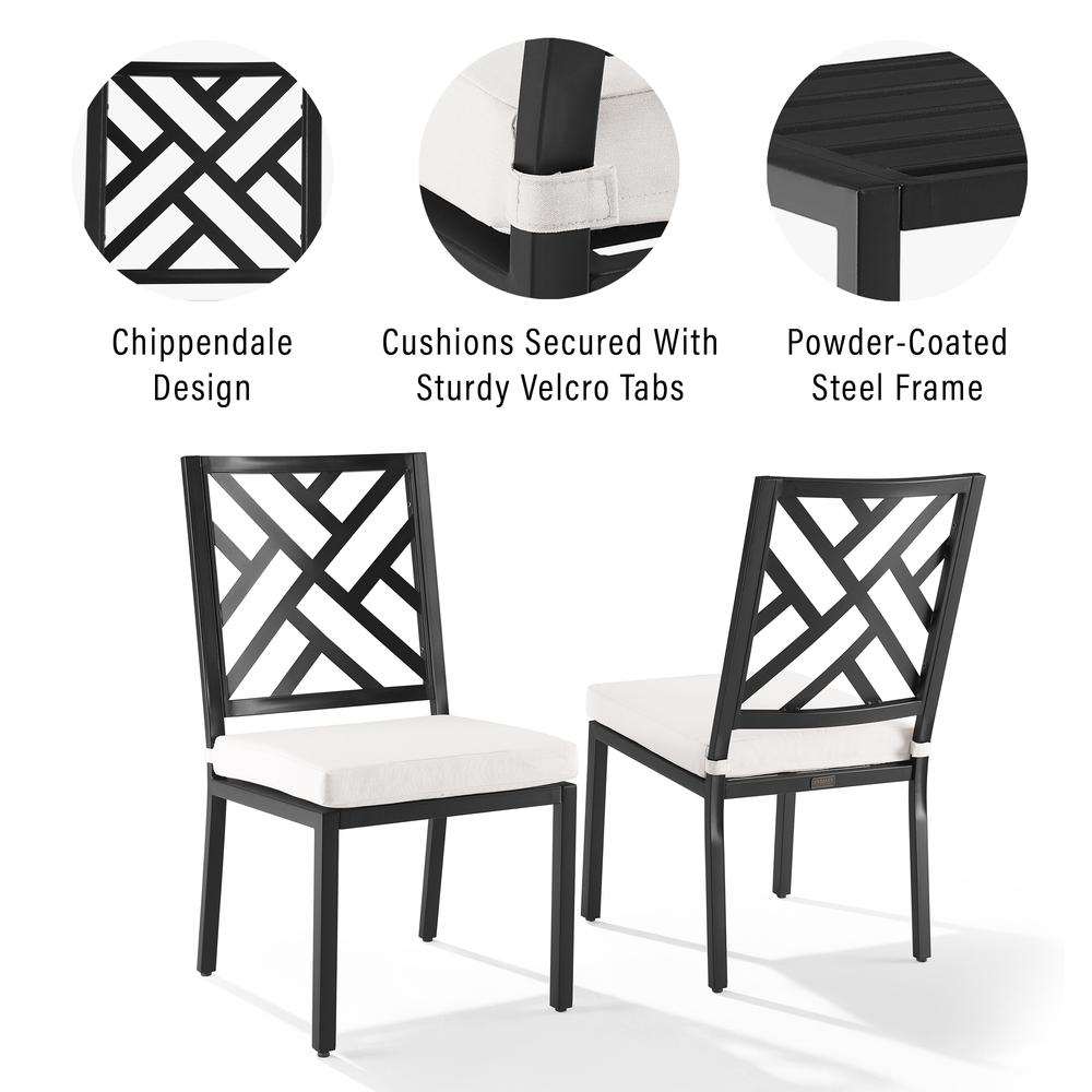Locke 2Pc Outdoor Metal Dining Chair Set. Picture 6