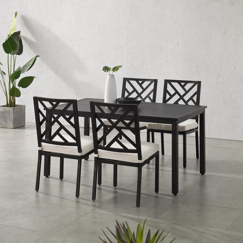 Locke 5Pc Outdoor Metal Dining Set. Picture 3