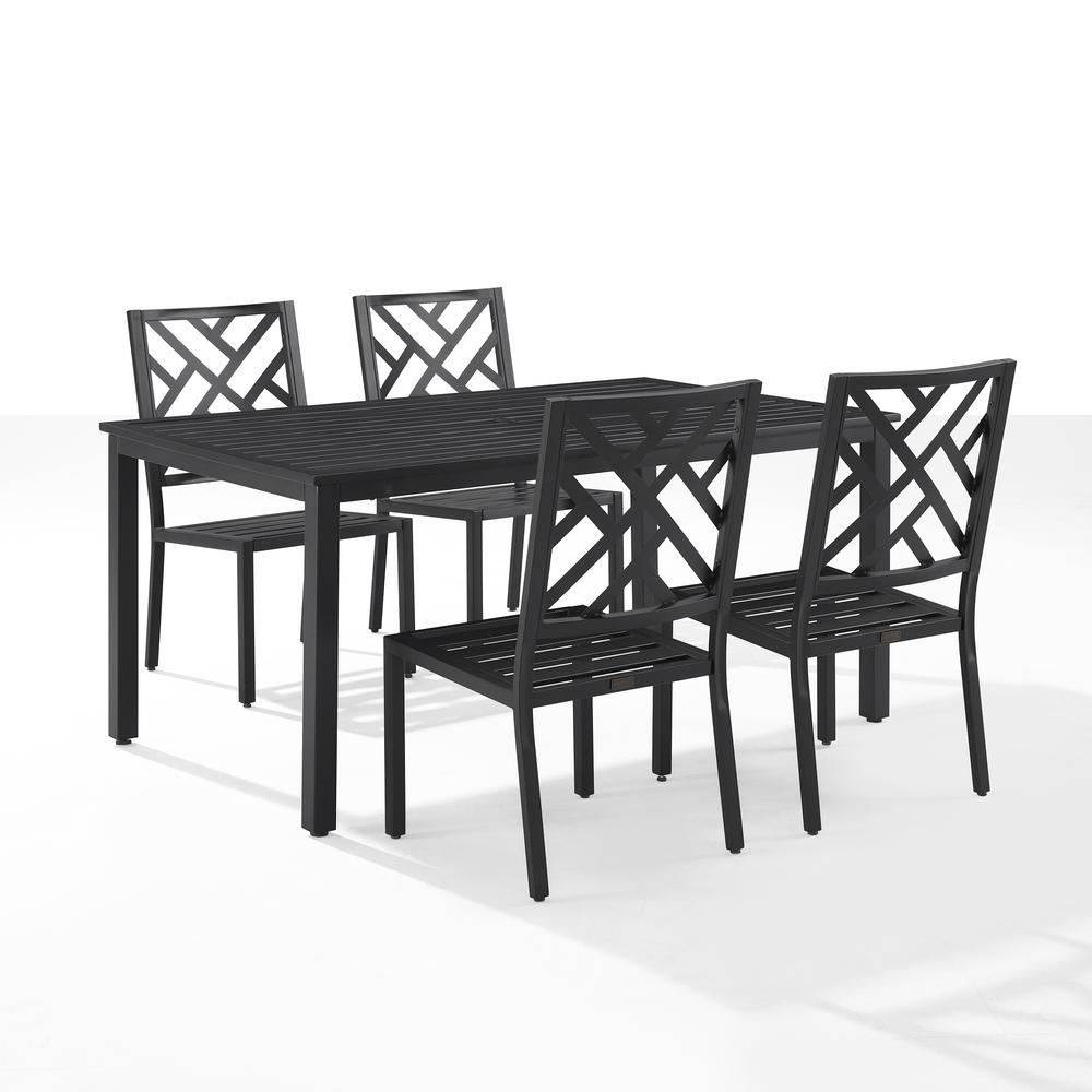 Locke 5Pc Outdoor Metal Dining Set. Picture 12