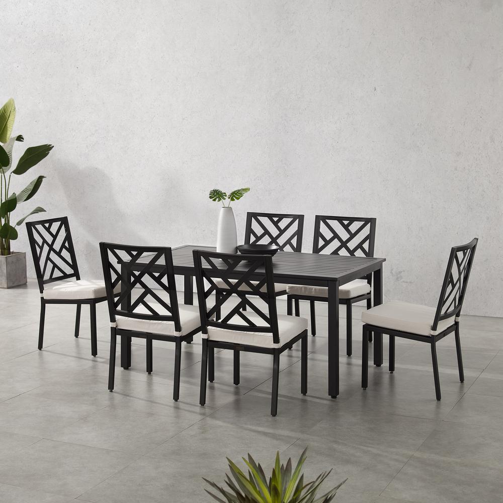 Locke 7Pc Outdoor Metal Dining Set. Picture 3