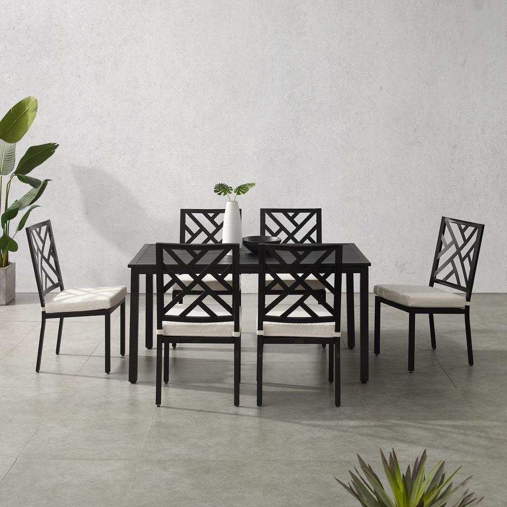 Locke 7Pc Outdoor Metal Dining Set. Picture 4