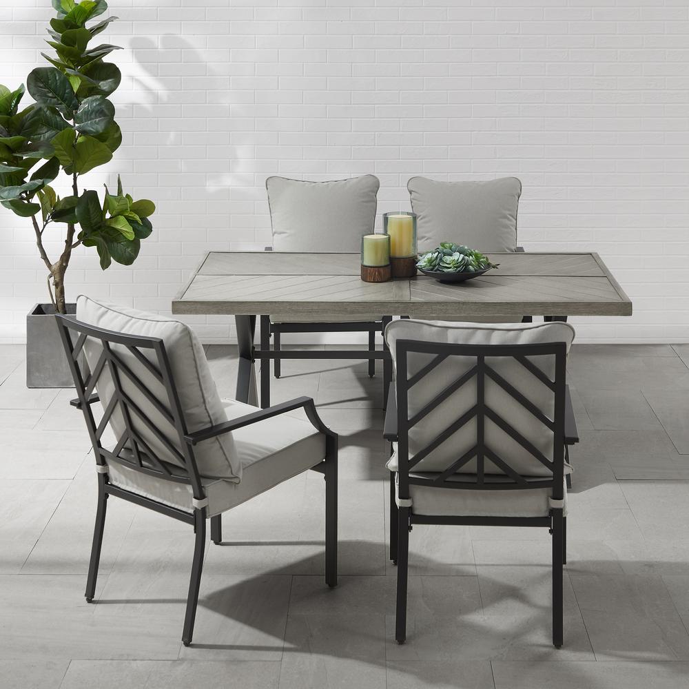 Otto 5Pc Outdoor Metal Dining Set. Picture 4