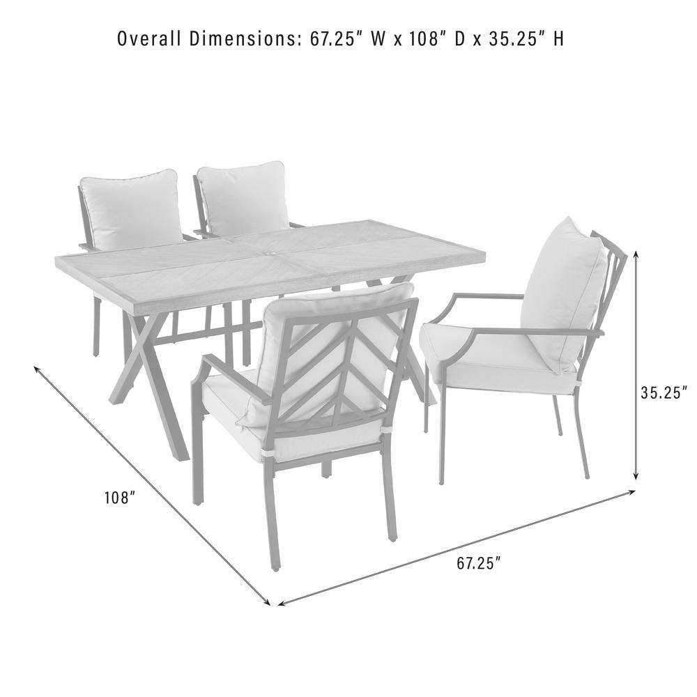 Otto 5Pc Outdoor Metal Dining Set. Picture 2