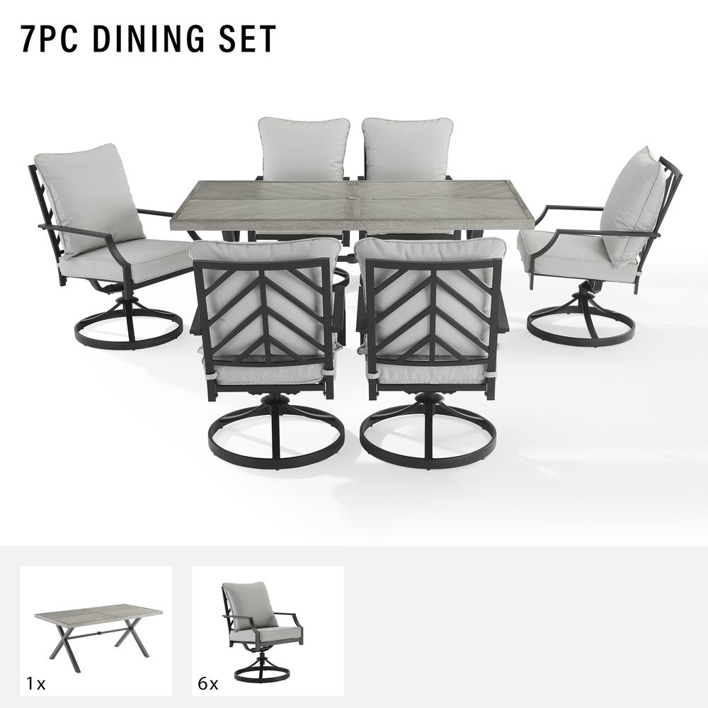 Otto 7Pc Outdoor - Metal Dining Set. Picture 8