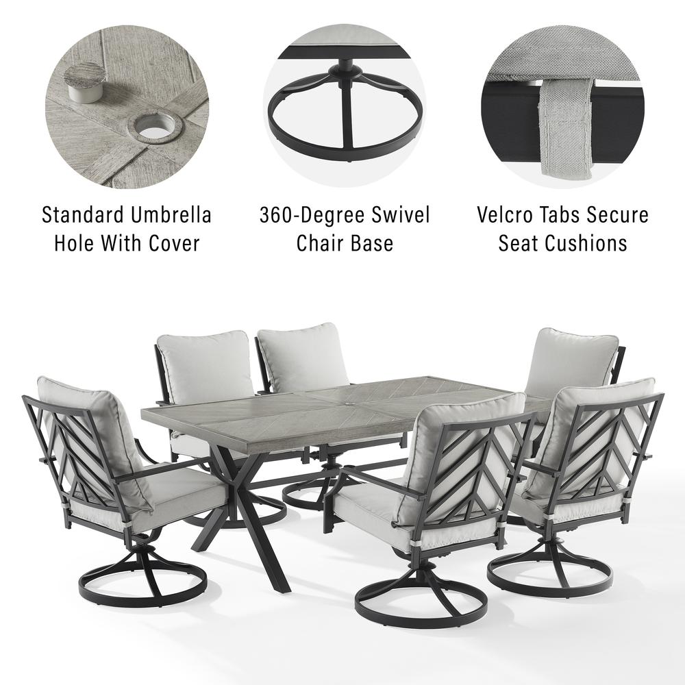 Otto 7Pc Outdoor - Metal Dining Set. Picture 10