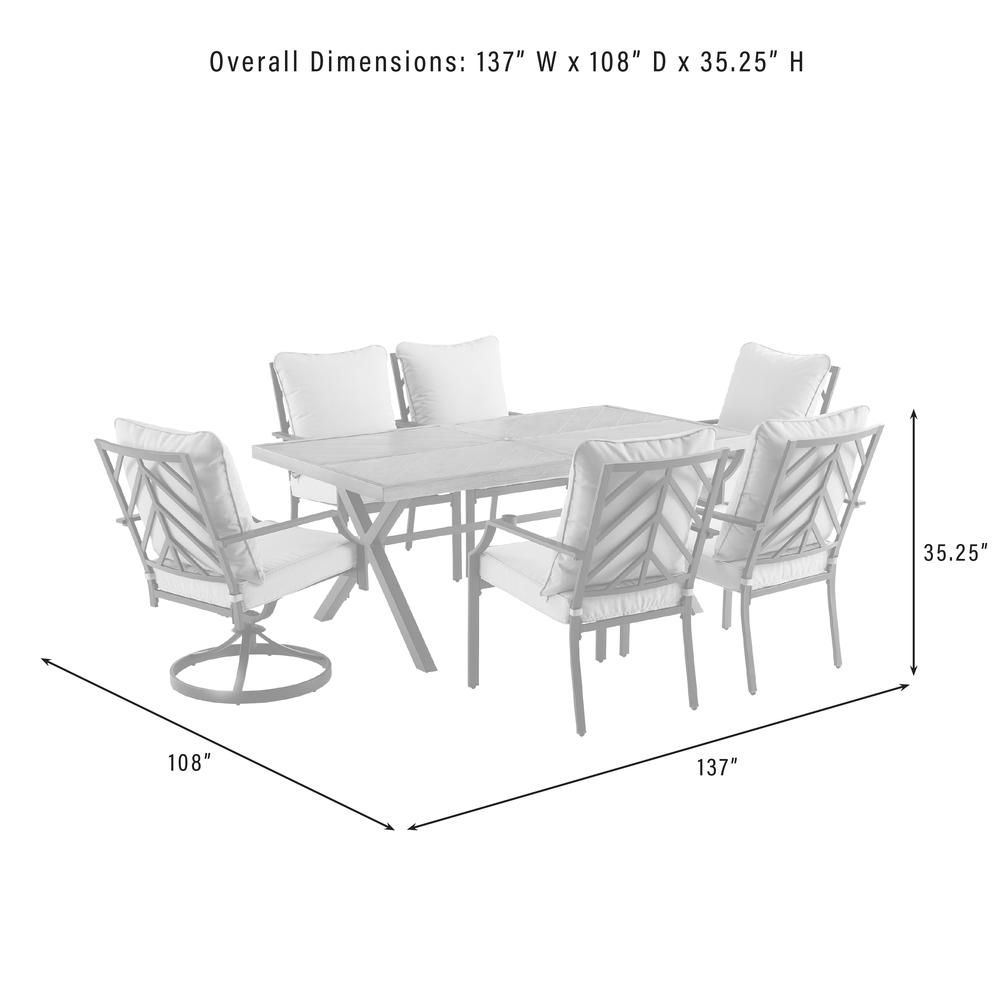 Otto 7Pc Outdoor, Metal Dining Set. Picture 2