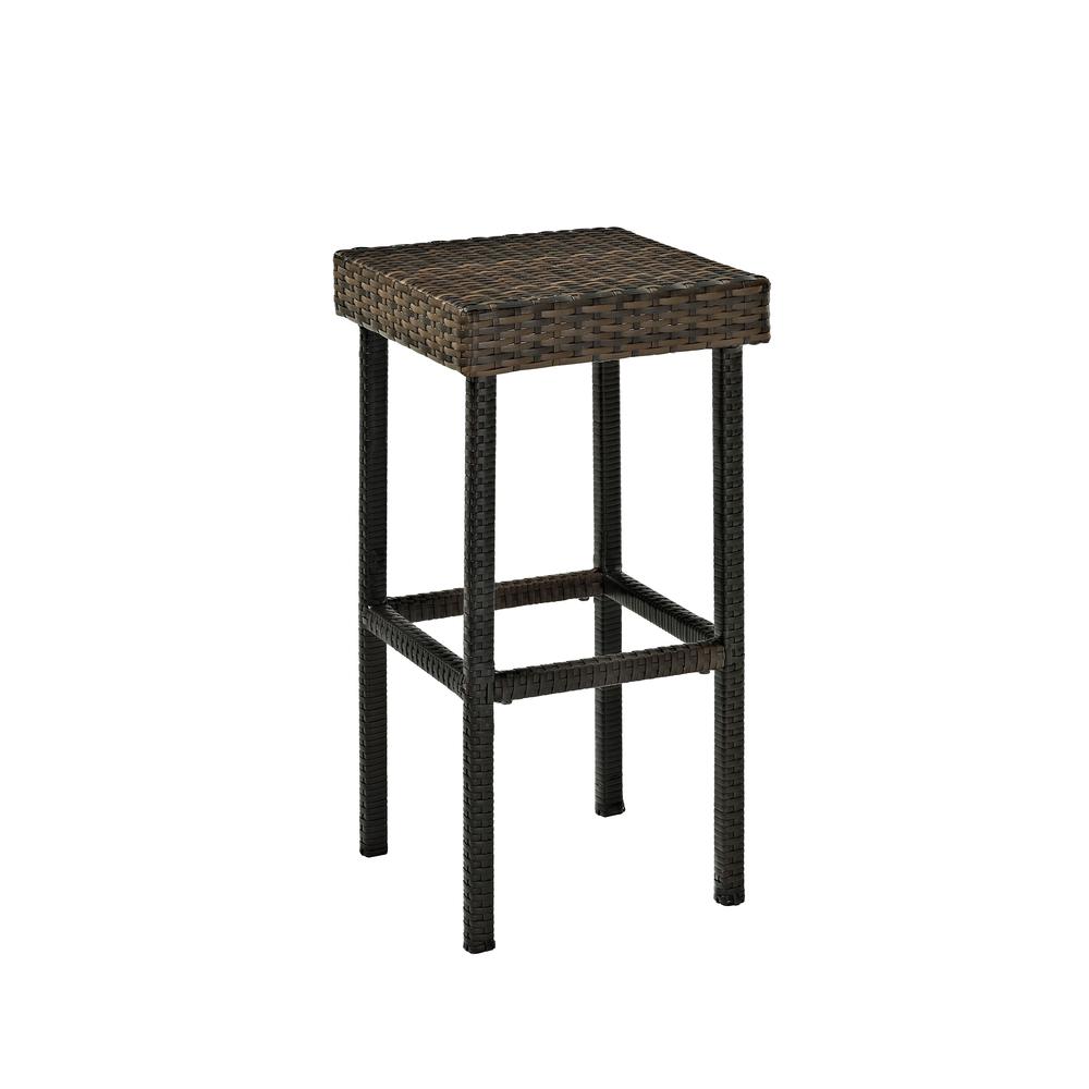 Palm Harbor 3Pc Outdoor Wicker Bar Set Brown - Bar, 2 Stools. Picture 12