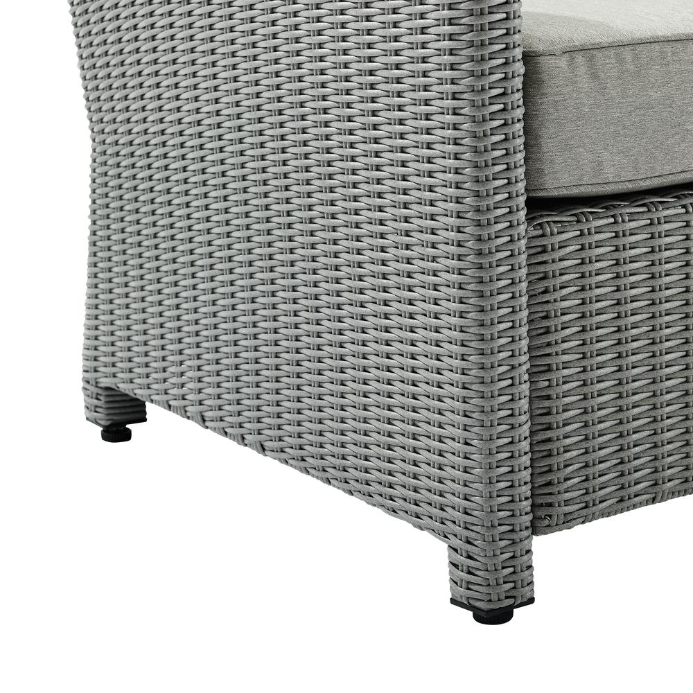 Bradenton Outdoor Wicker Sectional Right Side Loveseat Gray/Gray. Picture 10
