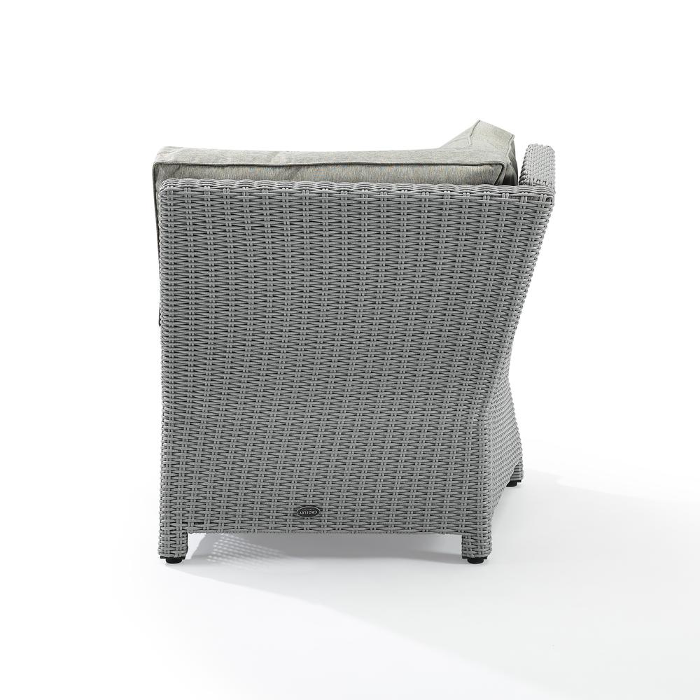 Bradenton Outdoor Wicker Sectional Corner Chair Gray/Gray. Picture 8