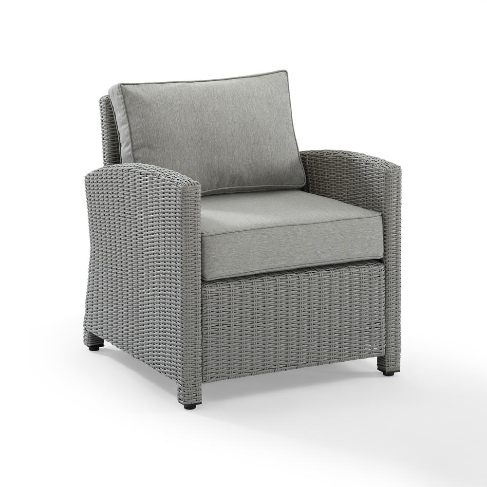 Bradenton Outdoor Wicker Arm Chair Gray/Gray. Picture 7