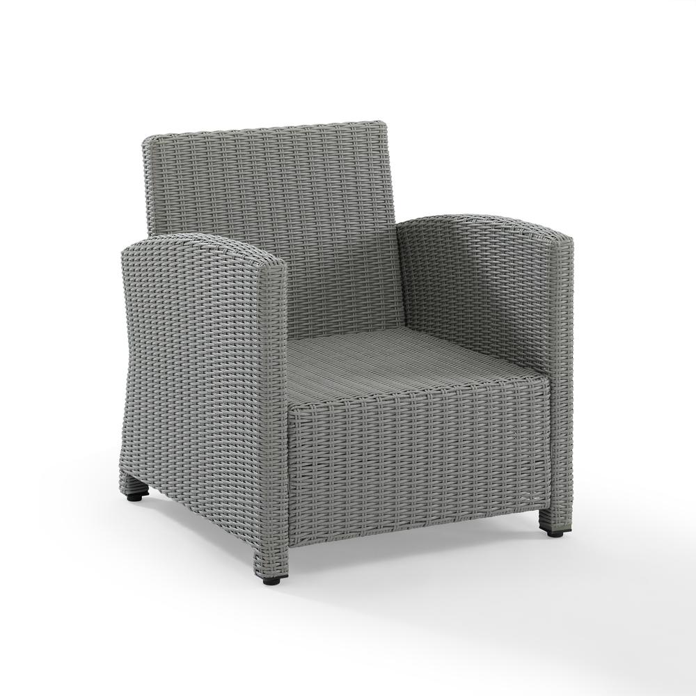 Bradenton 2Pc Outdoor Armchair Set - Sunbrella White/Gray - 2 Armchairs. Picture 9