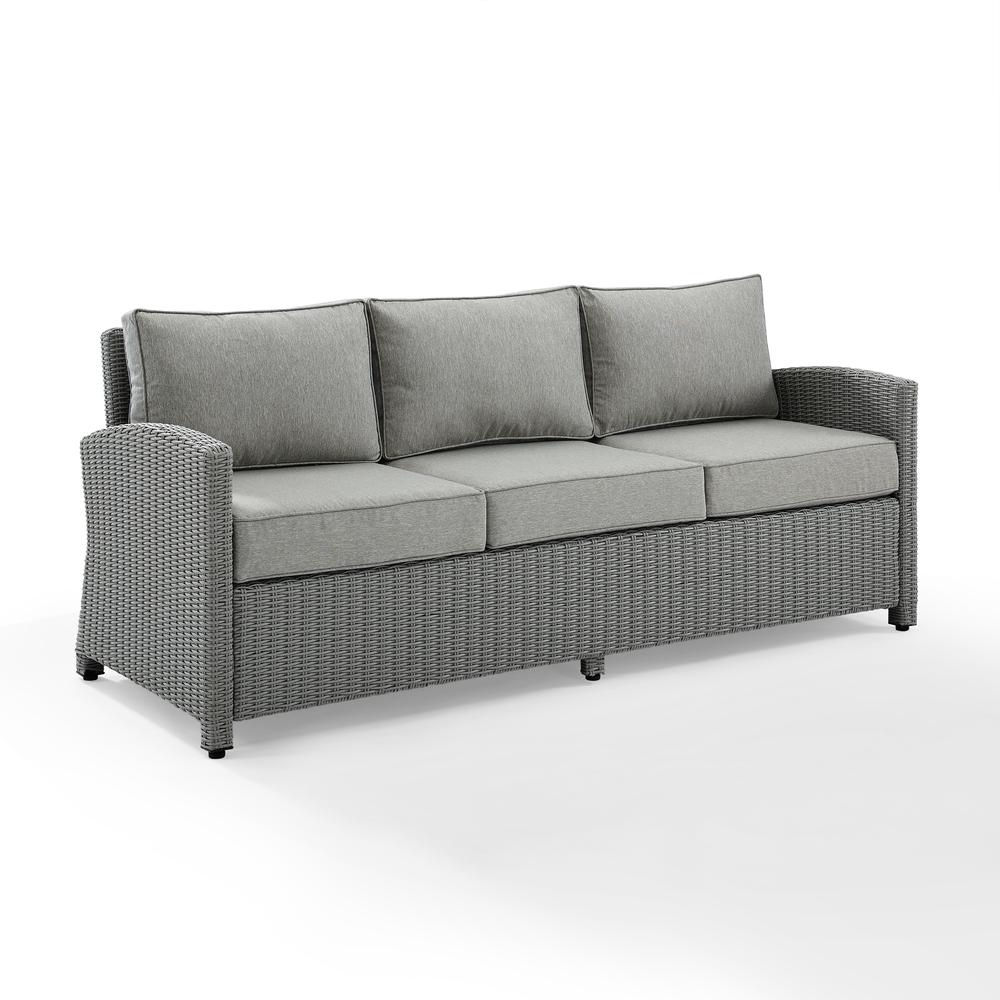 Bradenton Outdoor Wicker Sofa Gray/Gray. Picture 8
