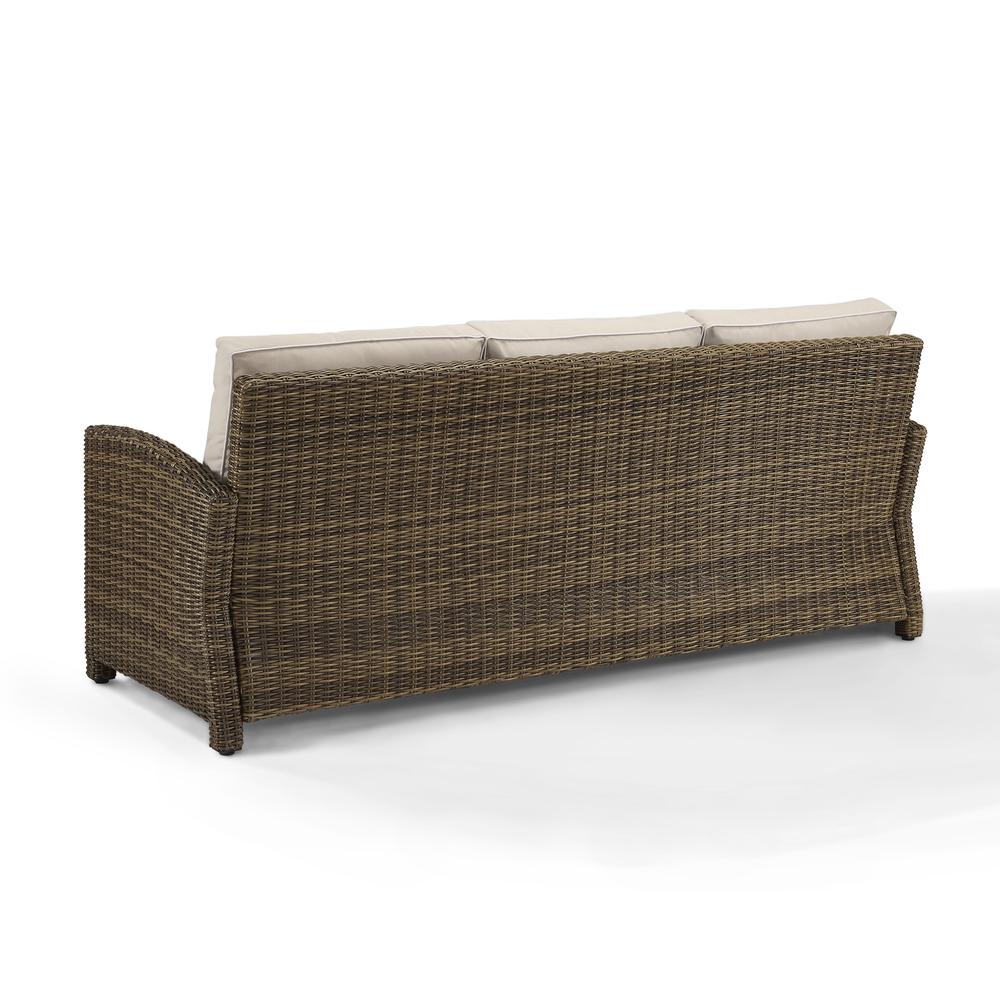 Bradenton Outdoor Wicker Sofa Sand/Weathered Brown. Picture 2