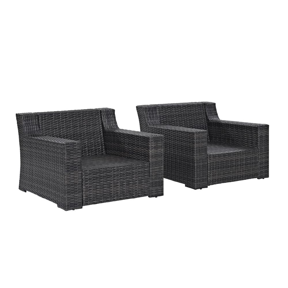 Beaufort 2Pc Outdoor Wicker Chair Set Mist/Brown - 2 Chairs. Picture 5