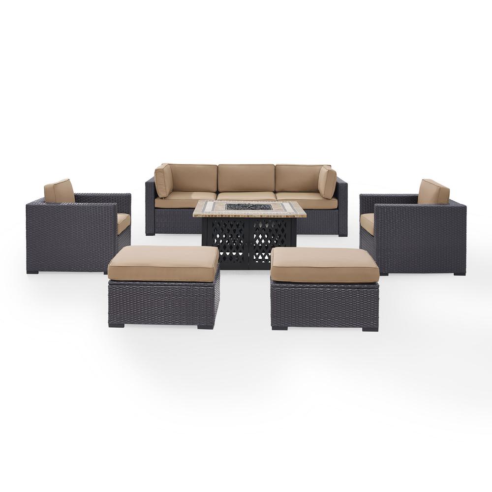 Biscayne 7Pc Outdoor Wicker Sectional Set. Picture 2