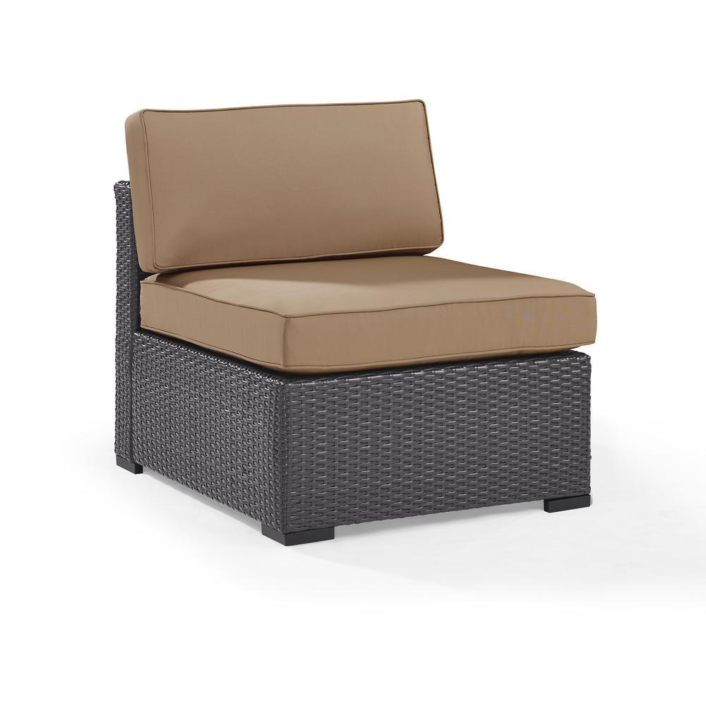 Biscayne Outdoor Wicker Armless Chair Mocha/Brown. Picture 4