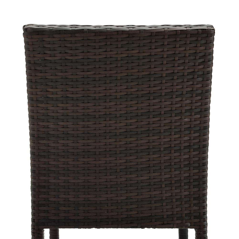 Palm Harbor 2Pc Outdoor Wicker Bar Stool Set Gray/Brown - 2 Bar Height Bar Stools. Picture 9