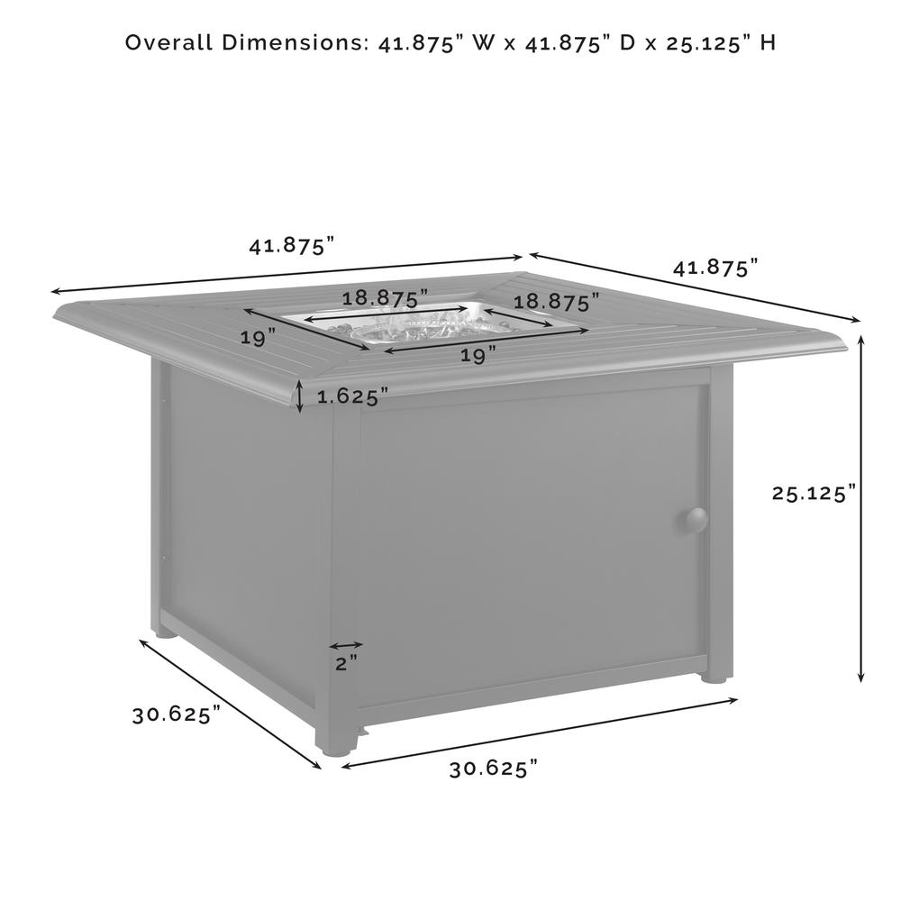 Bradenton 4Pc Wicker Convers Set W/Fire Table Gray/Gray - Loveseat, Dante Fire Table, & 2 Armchairs. Picture 15