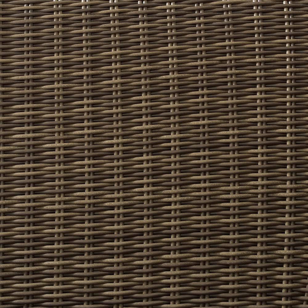 Bradenton 2Pc Outdoor Wicker Armchair Set Gray /Weathered Brown - Armchair & Ottoman. Picture 5