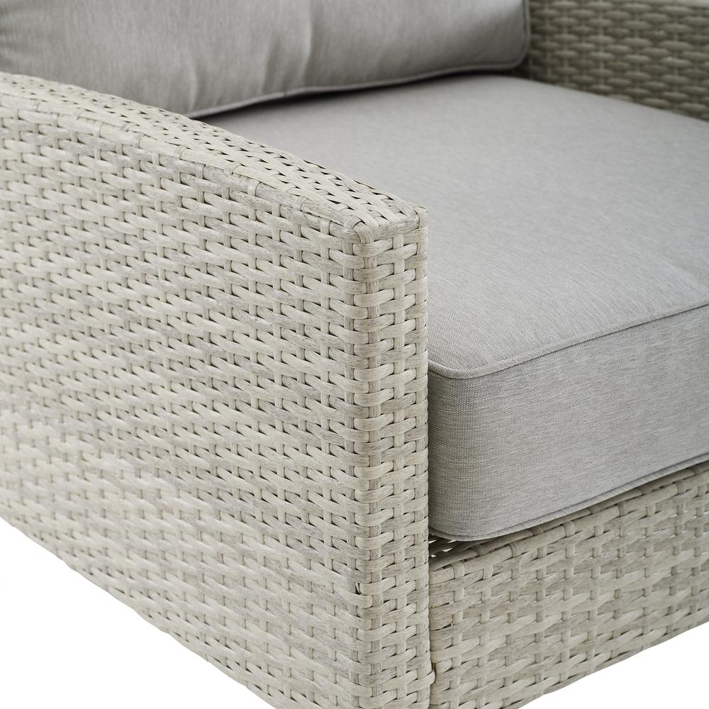Capella 5Pc Outdoor Wicker Chair Set Gray/Acorn - Side Table, 2 Armchairs, & 2 Ottomans. Picture 13