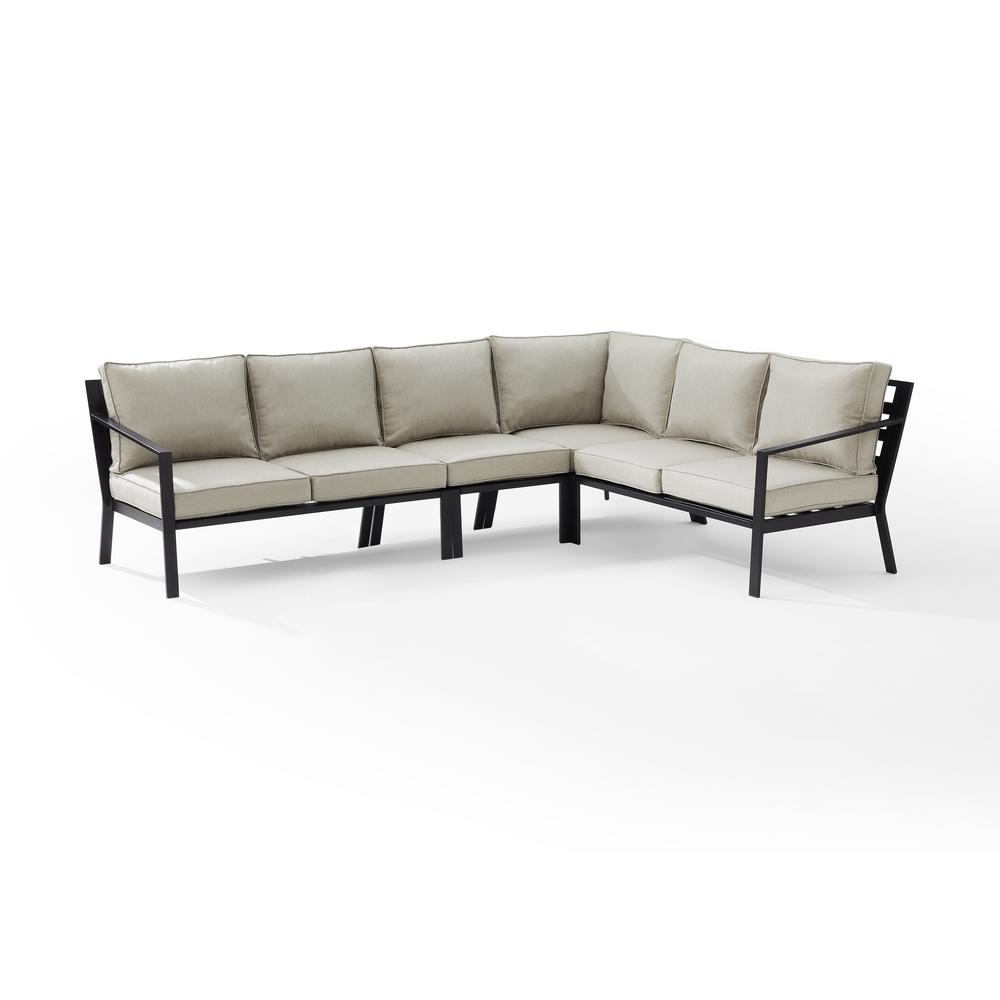 4Pc Metal Outdoor Sectional Patio Furniture Set. Picture 1