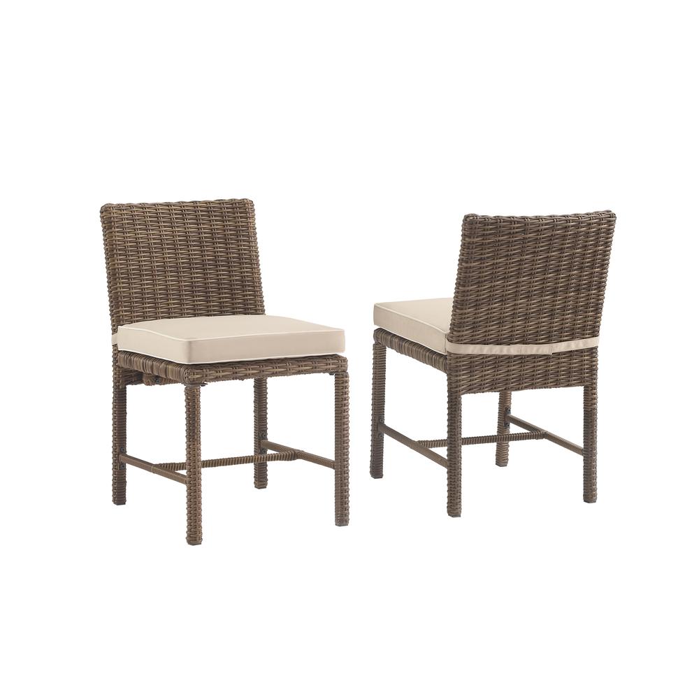 Bradenton 2Pc Outdoor Wicker Dining Chair Set Sand/Weathered Brown - 2 Dining Chairs. Picture 1
