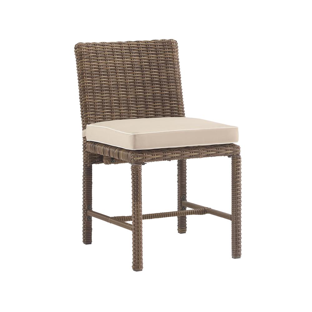 Bradenton 2Pc Outdoor Wicker Dining Chair Set Sand/Weathered Brown - 2 Dining Chairs. Picture 6