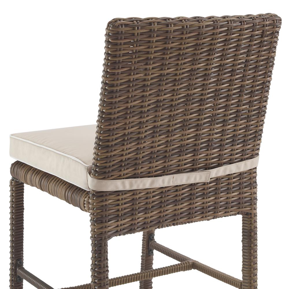 Bradenton 2Pc Outdoor Wicker Dining Chair Set Sand/Weathered Brown - 2 Dining Chairs. Picture 10