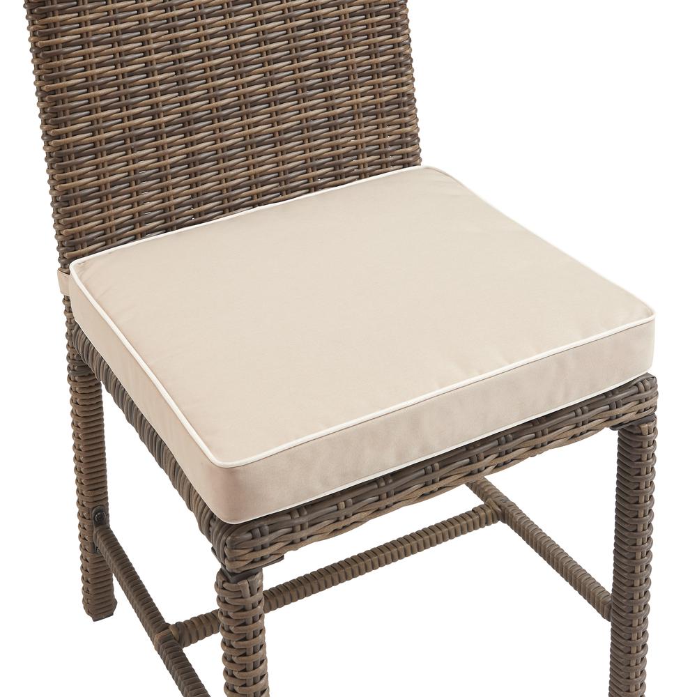 Bradenton 2Pc Outdoor Wicker Dining Chair Set Sand/Weathered Brown - 2 Dining Chairs. Picture 11
