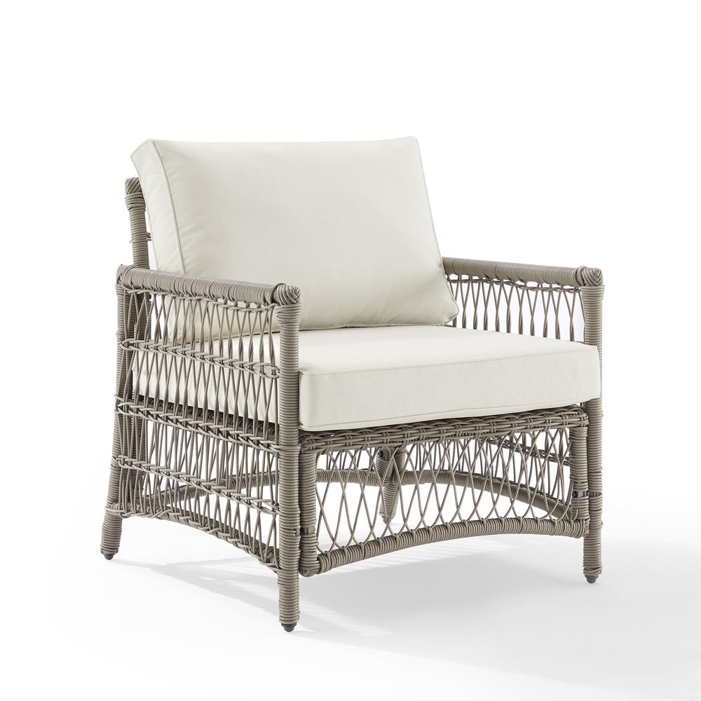 Thatcher Outdoor Wicker Armchair Creme/Driftwood. Picture 7