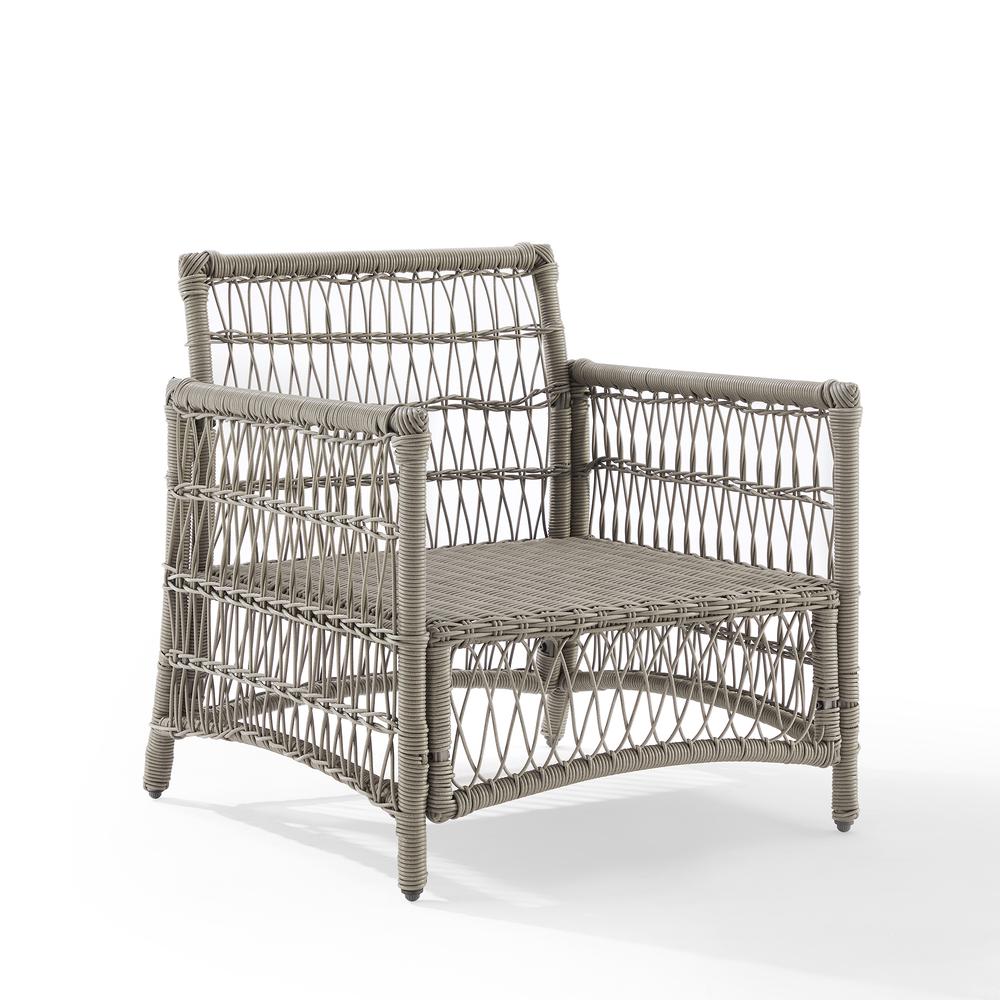Thatcher Outdoor Wicker Armchair Creme/Driftwood. Picture 9